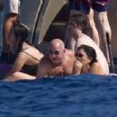 Lauren Sanchez &#8211; Seen on a boat in a bikini in St. Barts