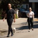 Becca Tobin with Zach Martin – Takes her pup for a walk in Los Angeles - 454 x 303