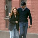 Julianne Moore – With Bart Freundlich out in the West Village – New York