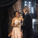 Regina King and Brad Pitt At The 92nd Annual Academy Awards - Backstage
