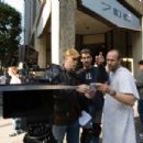 Directors Brian Taylor and Mark Neveldine work with Jason Statham (right) on the set of CRANK. Photo credit: Ron Batzdorf