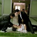 (L-r) SHIA LaBEOUF, KEANU REEVES and RACHEL WEISZ in Bros. Pictures’ supernatural thriller “Constantine.” Photo by David James