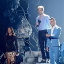 Zachary Quinto, Zoe Saldana and Chris Pine - 2013 MTV Movie Awards - Show - 454 x 552
