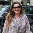 Kelly Brook – In a patterned summer dress at Heart radio in London - 454 x 568