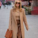 Amanda Holden – Out in suede boots and caramel coloured coat in London
