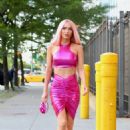 Megan Fox – Rocks in a metallic pink dress ahead of ‘Mainstream Sellout’ tour stop in NY