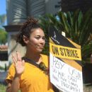 Alexandra Shipp – SAG Strike at Paramount Studios in Hollywood - 454 x 681