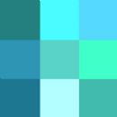 Shades of cyan