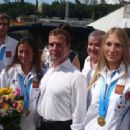Alisa Kirilyuk, Dmitriy Medvedev and Liudmila Dmitrieva