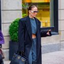 Jennifer Lopez – In a black coat as she steps out in NYC