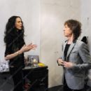 L'Wren Scott and Mick Jagger at photoshoot for WWD, in her studio in London, photographed by Tim Jenkins - November 2012