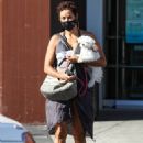 Nicole Murphy – Takes her dog out in Beverly Hills