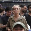 Uma Thurman on the Set of The Old Guard 2 in Rome