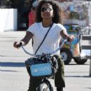 Christina Milian – Enjoys a bike ride on New Years Day in Santa Monica