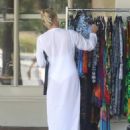 Yolanda Hadid – In white dress while out shopping at the Vitamin Barn in Malibu - 454 x 615