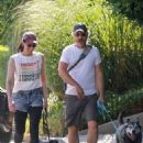 Sarah Silverman – With boyfriend Rory Albanese on a walk with their dogs in Los Feliz