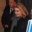 Catherine Deneuve – Leaving the YSL party at YSL Headquarters in Paris - 454 x 681