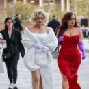 Emily Atack – Dressed as Marilyn Monroe arriving at Keith Lemon’s birthday Party - 454 x 620