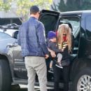 Fergie and Josh Duhamel with son Axl at Breakfast