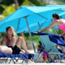 Lydia Bright – With her sister Romana on the beach in Barbados - 454 x 293