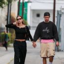 Hailey Bieber – With Justin stopping by coffee shop in West Hollywood
