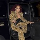Garcelle Beauvais – Dons an animal print outfit at The Fleur Room in West Hollywood - 454 x 682