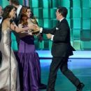 Cobie Smulders, Alyson Hannigan and Stephen Colbert - The 65th Annual Primetime Emmy Awards - Show - 454 x 346