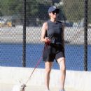 Brittany Snow – On stroll with her dog in Los Angeles - 454 x 566