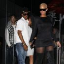 Amber Rose Leaves Katsuya with younger sister Dez and her boyfriend, R&B singer Mario in West Hollywood, California - June 6, 2010 - 396 x 594