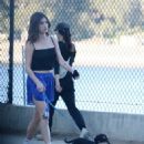 Rainey Qualley – Seen with her dog in Los Angeles - 454 x 584