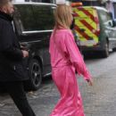 Amanda Holden – In a pink flared jumpsuit at Heart radio in London - 454 x 681