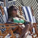 Cristina Marino in Green Bikini on the beach in Miami - 454 x 640