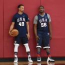 Stephen Curry #49 of the 2015 USA Basketball Men's National Team attends a practice session at the Mendenhall Center on August 11, 2015 in Las Vegas, Nevada
