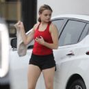 Joey King – In shorts stops by a juice place in Santa Monica - 454 x 679