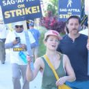 Erika Christensen – Is seen at SAG AFTRA strike in front of Netflix Studios in Hollywood - 454 x 642