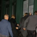 Taylor Swift and Joe Alwyn arriving back at her apartment in New York City