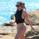 Jessica Marais in Bikini Bottoms at Bondi Beach - 454 x 681