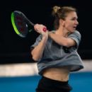 Simona Halep – Practises during the 2020 Australian Open in Melbourne - 454 x 282
