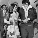 Elvis and Priscilla leave the courthouse in Santa Monica, CA after divorce proceedings ending their six year marriage on October 9, 1973