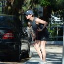 Brittany Snow – On stroll with her dog in Los Angeles - 454 x 522