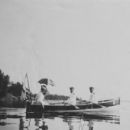 Tsaritsa Alexandra Feodorovna, Grand Duchess Olga Nikolaevna, Tsar Nicholas II and Nikolai Pavlovich Sablin in the Finnish Skerries, 31st May - 20th July 1908. - 454 x 432