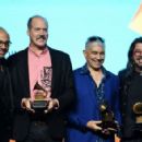 Nirvana's Dave Grohl, Krist Novoselic and Pat Smear reunite to accept special merit award at the Grammys on February 5, 2023 - 454 x 294