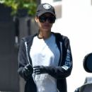Naya Rivera in Tights – Steps out to grab her trash cans after garbage day in Los Feliz
