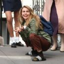 Mae Whitman – On the set of ‘Up There’ in New York - 454 x 303