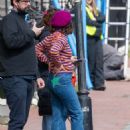 Jessica Brown Findlay – Shooting ‘Flatshare’ with Anthony Welsh in Brighton - 454 x 601