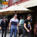 The Jonas Brothers get together for lunch at Kings Road Cafe in West Hollywood on September 5, 2012 - 454 x 676