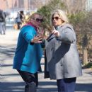 Amy Schumer – With Urzila Carlson on set of the movie ‘Kinda Pregnant’