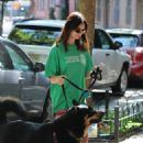 Emily Ratajkowski – Seen while takes her dog for a walk in New York