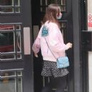 Sophie Ellis Bextor – In a polka dot mini dress and a pink bomber jacket posing at BBC Radio 2 - 454 x 624