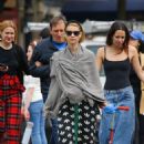 Claire Danes – In a black Adidas dress out in New York